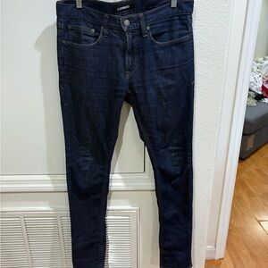 Express Men's Deep Indigo Skinny Jeans
